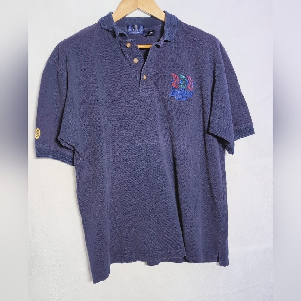 Bill Blass Swiftsure Yacht Race Men's Navy Polo Shirt